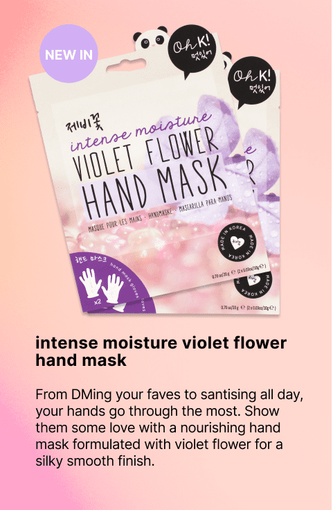 oh k violet flower hand mask