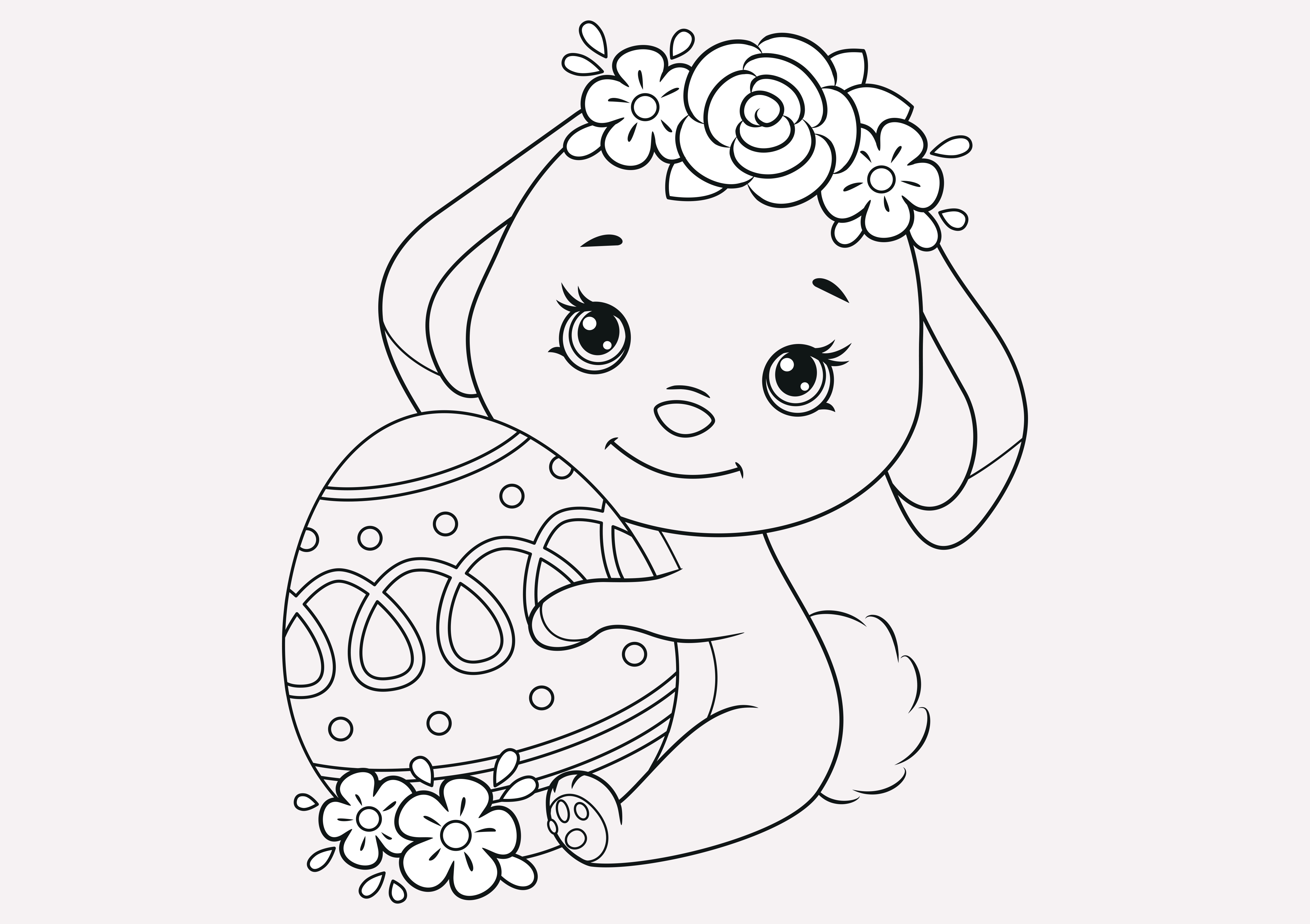 Download colour in girl bunny