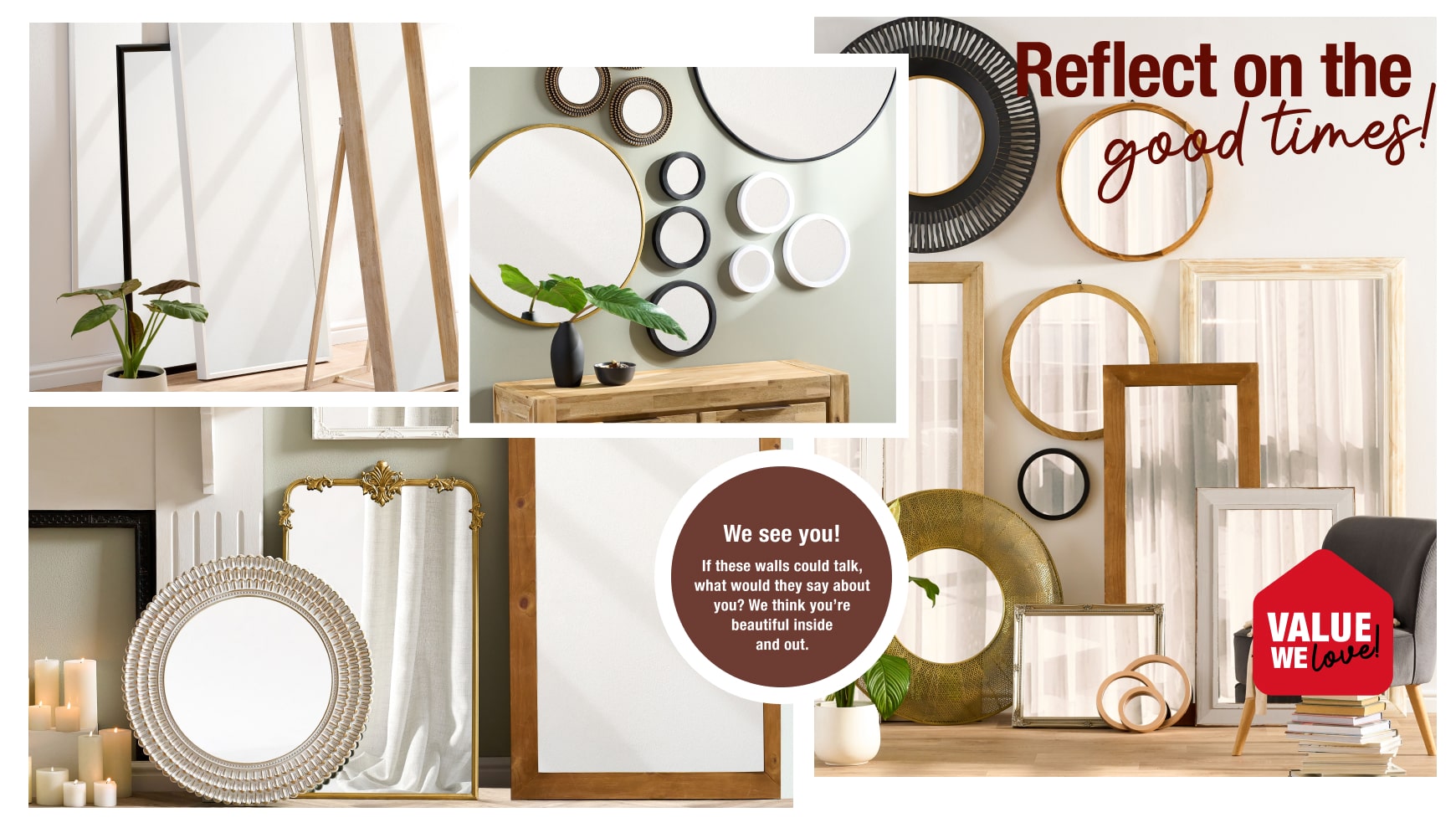 Reflect on the good times! Shop Mr price Homes mirror category