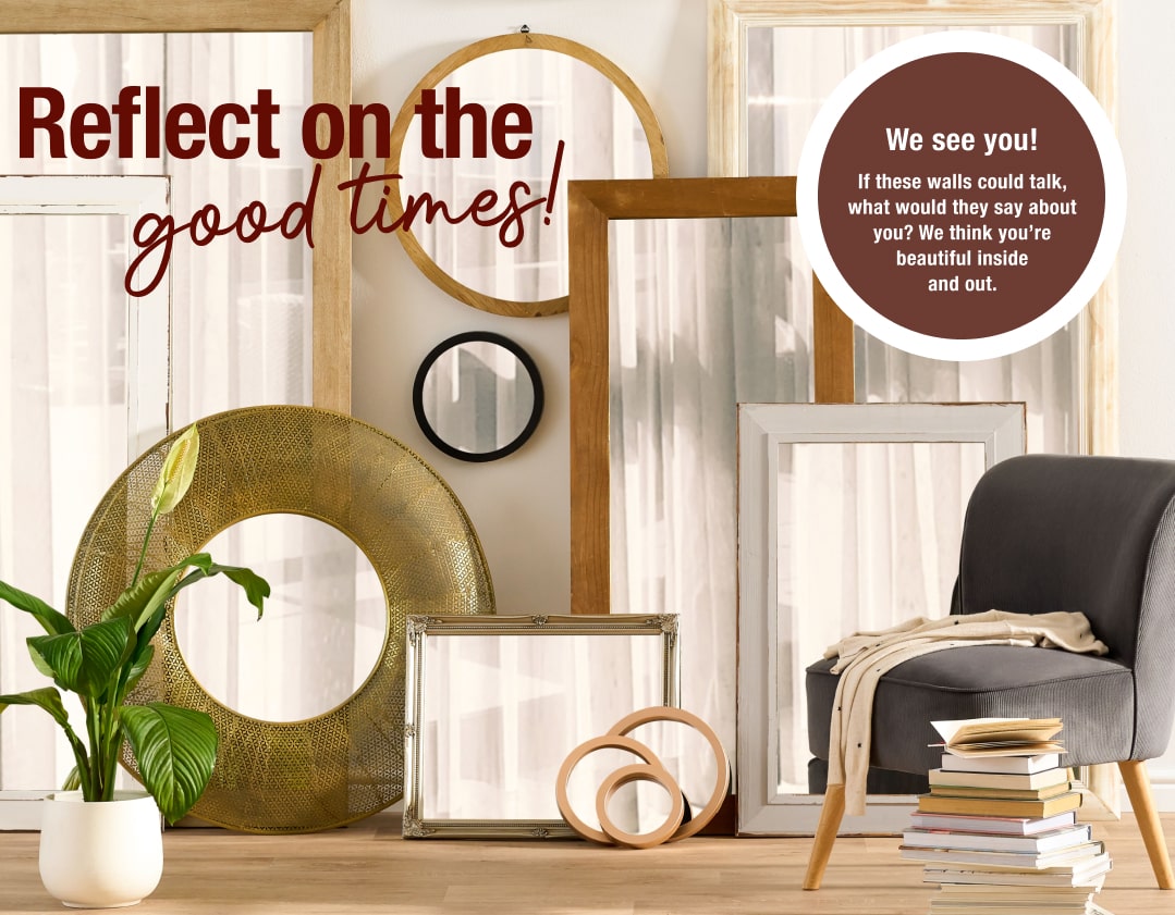 Reflect on the good times! Shop Mr price Homes mirror category