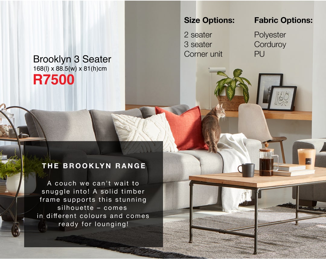shop the Brooklyn range furniture style. Brooklyn Corduroy and Pu styled couches