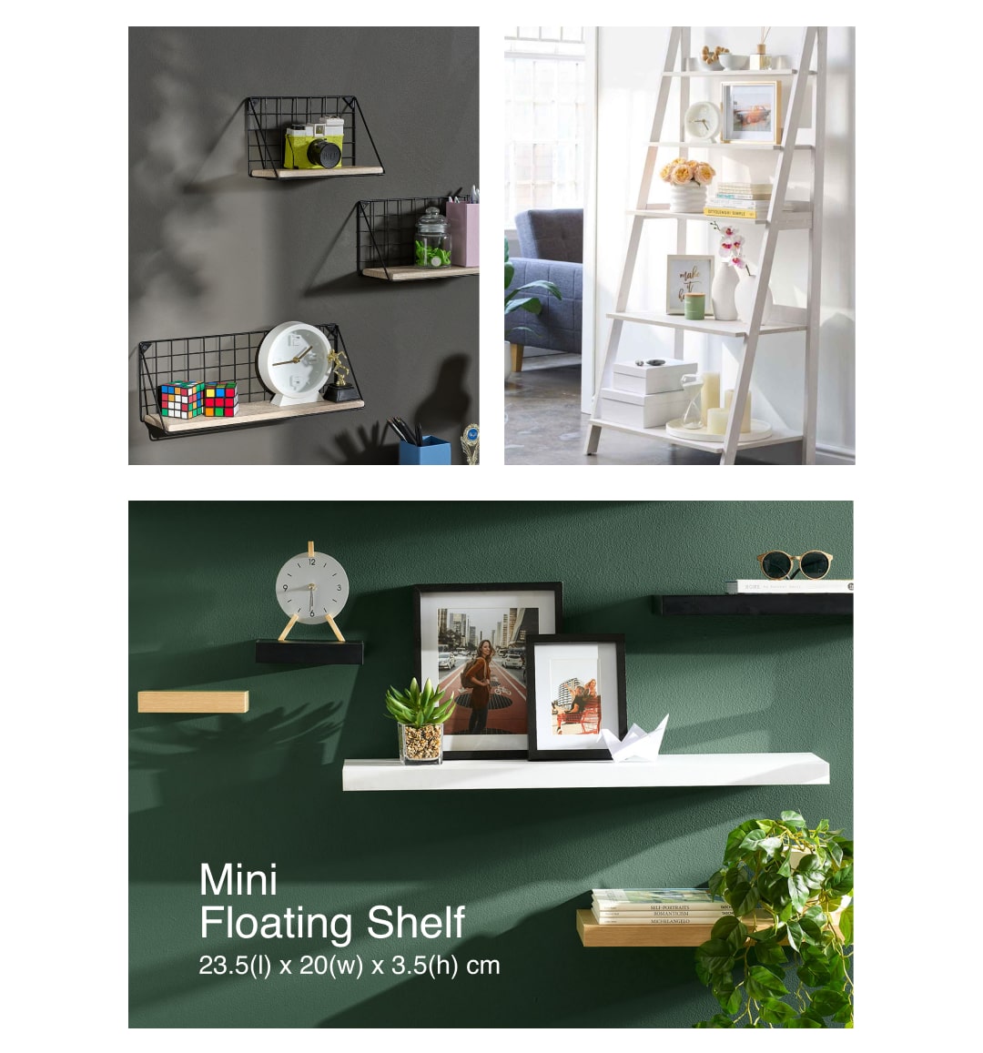 shop built in, floating or standard shelves and room dividers