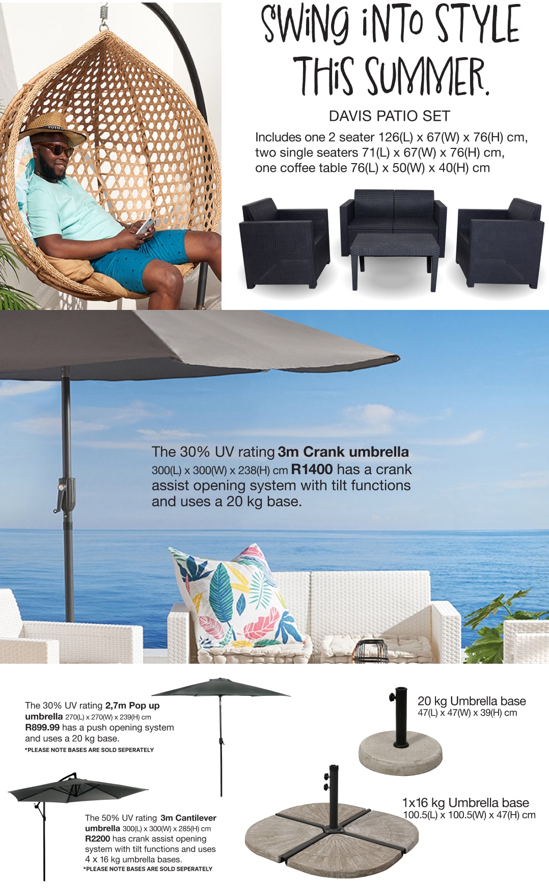 swing into style this summer with outdoor and patio furniture
