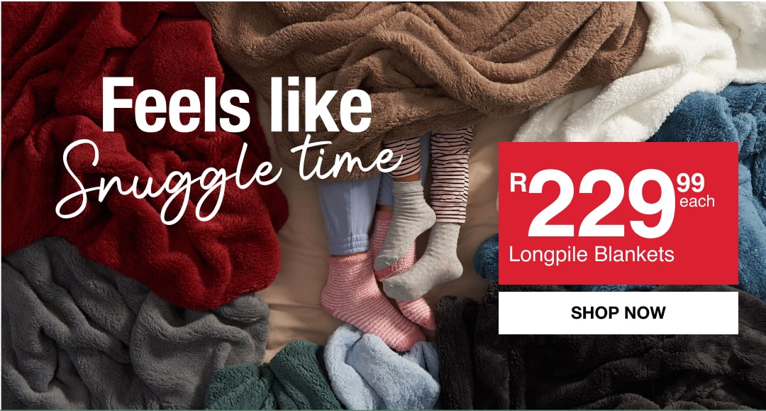 longpile blankets R229.99