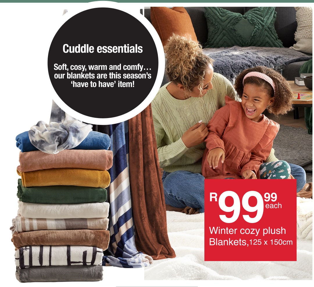 plush blankets for R99.99