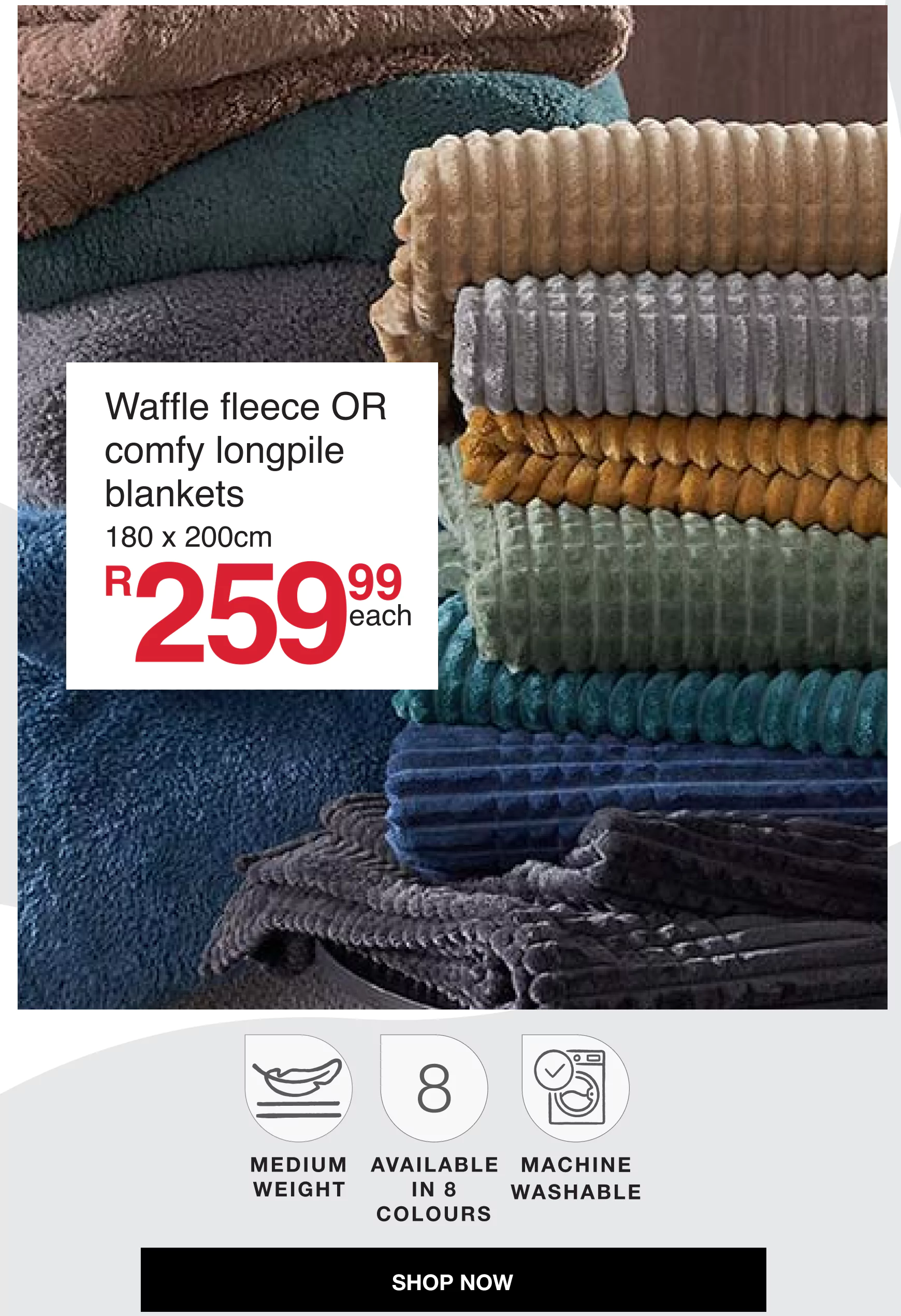 shop waffle blankets