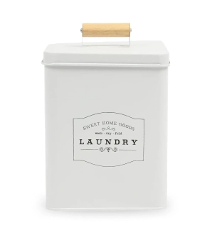 shop Metal & Wood Laundry Powder Tin