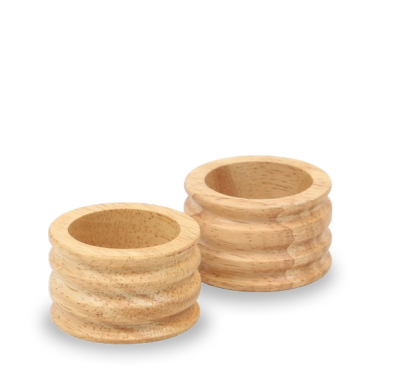 2 Pack Wooden Napkin Rings