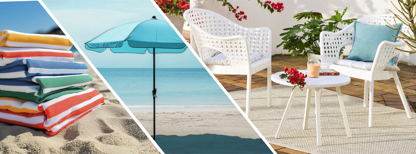 seas the day outdoor patio furniture colection. It includes the new summer range