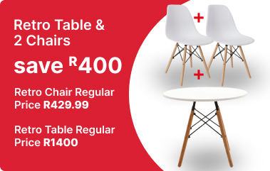 shop retro dining table and chairs promo