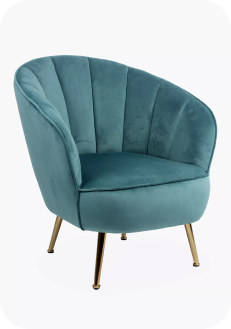 shop furniture scallop arm chair