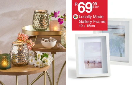 shop candles and picture frames