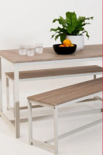 shop table and bench set