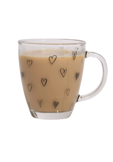 shop valentines day heart glass mug