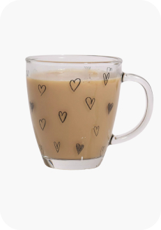 shop valentines day heart glass mug