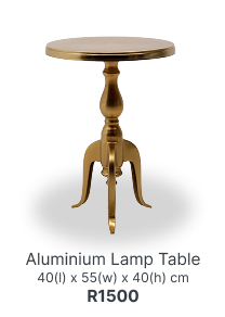 aliminium lamp table, shop lamp tables