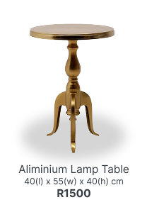 aliminium lamp table, shop lamp tables