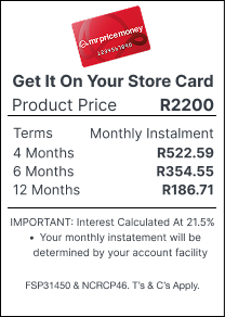 mr price money installment widget, buy the bookshelf now over 4, 6 or 12 months. Get it on account