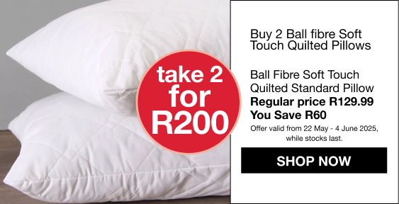 shop quilted pillows on sale, quilted pillows on promo, buy 2 pillows and save R60