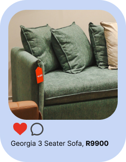 shop georgia green 3 seater sofa as seen on social media