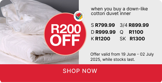 shop down-like cotton duvet inner, shop a down-like cotton duvet inner promotion, buy a down-like cotton duvet inner and save R200