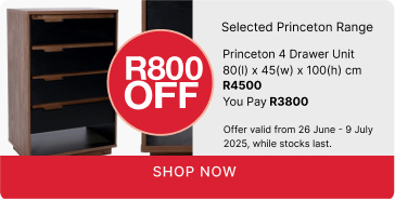 shop drawer unit, shop a princeton drawer unit promotion, buy a princeton 4 drawer unit and save R800