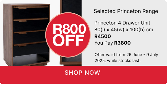 shop drawer unit, shop a princeton drawer unit promotion, buy a princeton 4 drawer unit and save R800