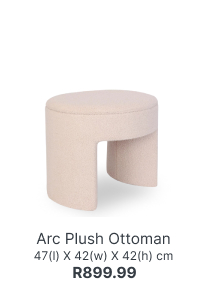 shop arc plush ottoman, shop ottomans and cubes