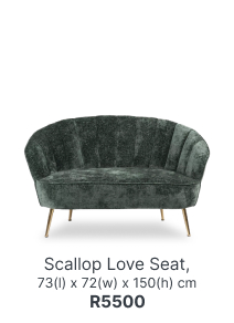 shop scallop love seat, shop occasional chairs