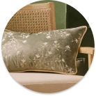 Add texture and charm to your bedroom with our cozy decorative cushions.