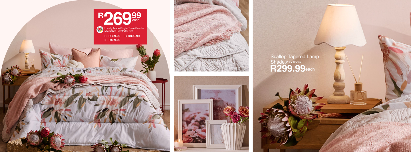 shop blooming lovely is a floral bedroom look