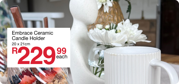 womas day embrace ceramic candle holder. shop womans day