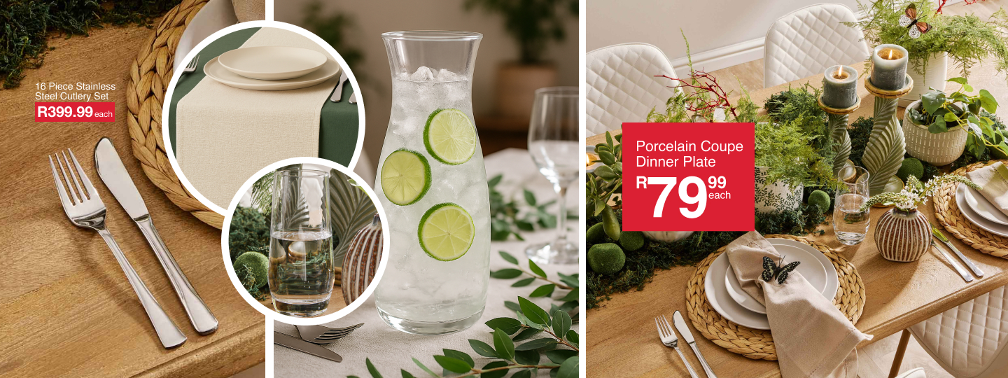 shop style your table is a kitchen and dining collection created by Mr Price Home to decorate your table for your guests