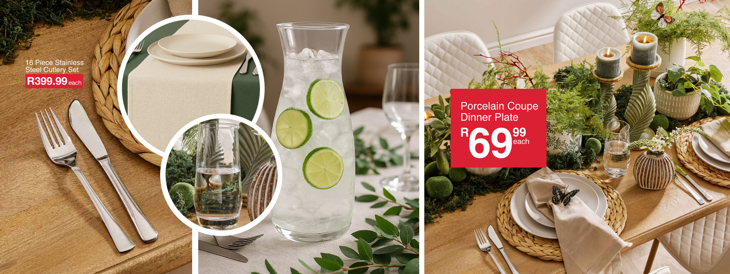 shop style your table is a kitchen and dining collection created by Mr Price Home to decorate your table for your guests