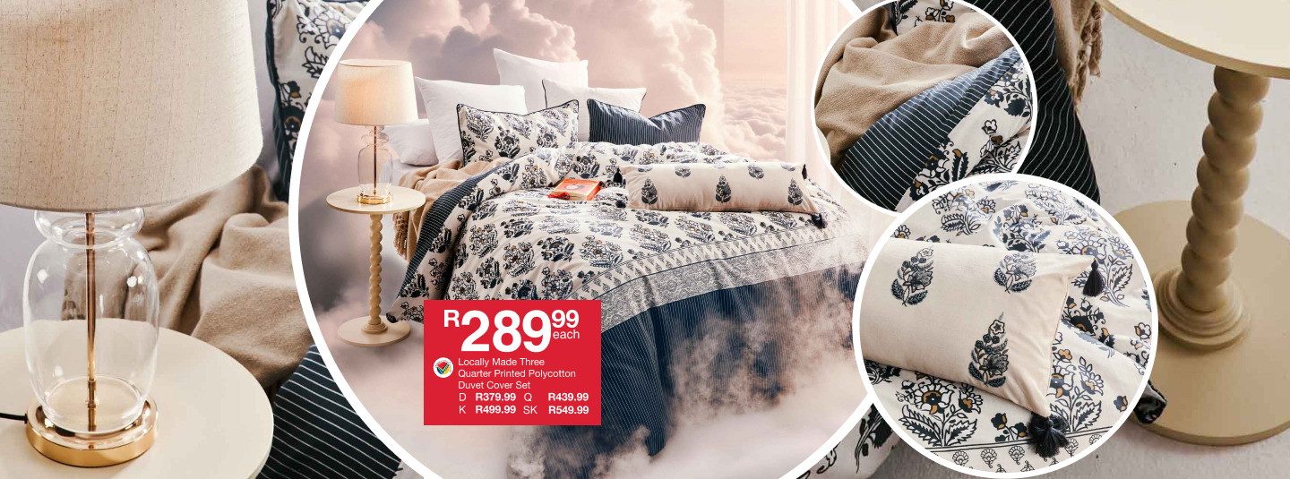 shop on cloud nine is a duvet cover and bedrom collection by mr price home to create the perfect night sleep