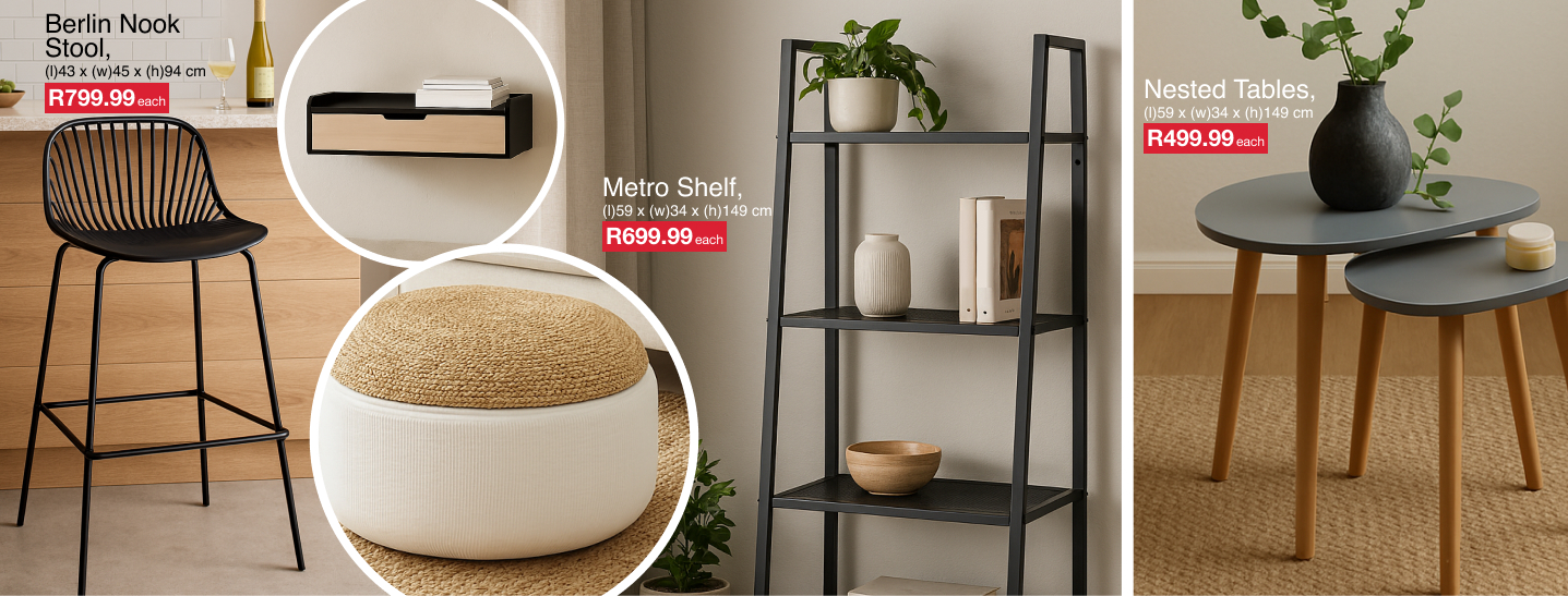 shop furniture under r1000, sho side tables, chairs, kids furniture all for under r1000