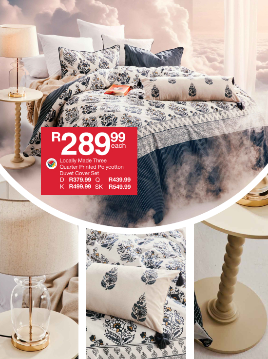 shop on cloud nine is a duvet cover and bedrom collection by mr price home to create the perfect night sleep
