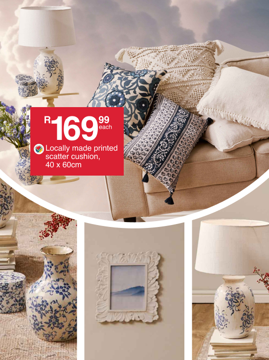 shop light on your budget is a lounge and decor collection by mr price home, shop all cushions and decor that are budget friendly