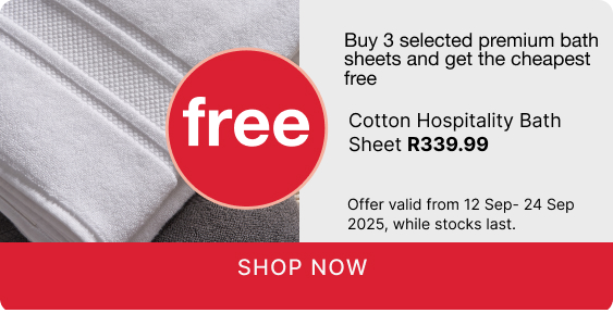 buy 3 and get the cheapest free on selected bath sheet towels, towels promotion