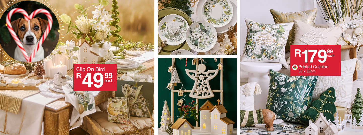 shop sun kissed sparkle is a christmas table and decor collection by mr price home for christmas 2025