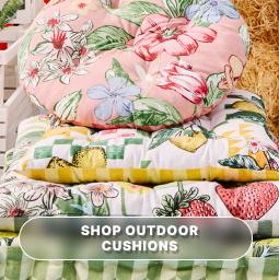 shop outdoor summer cushions, outdoor cushions for the pool or beach side relaxing