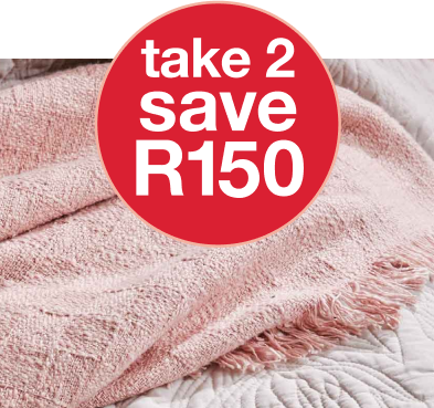When you buy 2 chenille throws 140 x 180cm