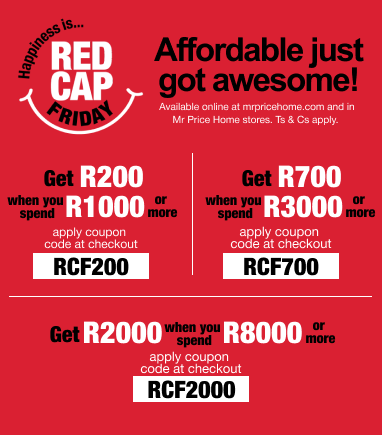 red cap Friday promo deals