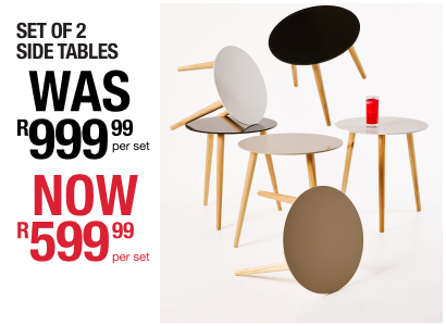 selected set of 2 side tables