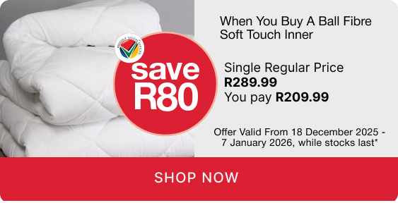 shop ball fibre inner promotion, save when you buy a ball fibre inner, ball fibre inner bedding promotion, bed linen promotion