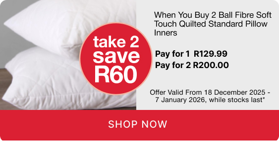 shop ball fibre pillow promotion, save when you buy a ball fibre pillow inner, ball fibre bedding promotion, bed linen promotion