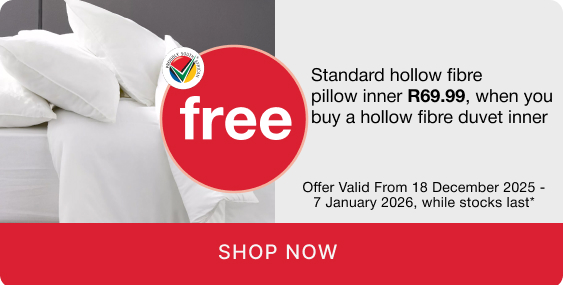 shop hollow fibre duvet inners promotion, save when you buy a hollow fibre duvet inner and pillow inner, hollow fibre bedding promotion, bed linen promotion