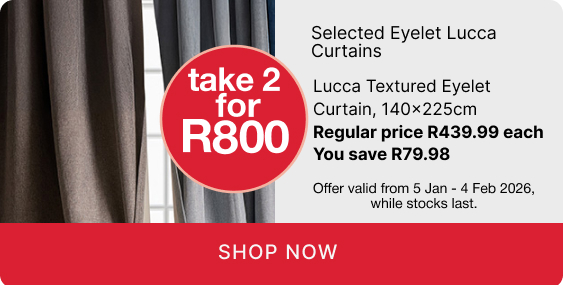 shop eyelet curtains promotion, shop a eyelet style curtain on a discount, take 2 eyelet curtains for r800