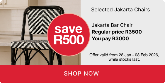 shop jakarta chairs promotion, shop jakarta chairs on a discount, shop value for money chairs, save r500 when you buy a jakarta chair