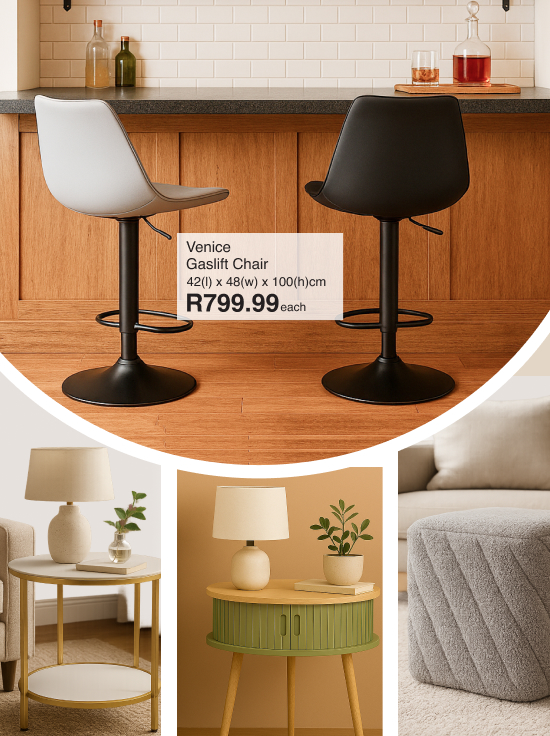 shop the furniture under R1000 category of the latest trending and core furniture that will fit a south african furniture budget